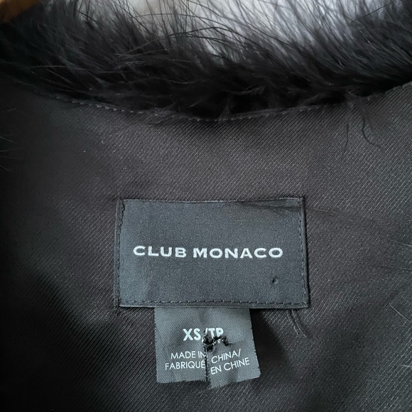 Club Monaco Feather Lined Open Front Vest - Picture 6 of 8